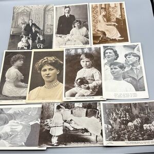 Antique/ Vintage Black & White Royalty Photographs Postcard Collection Lot of 10